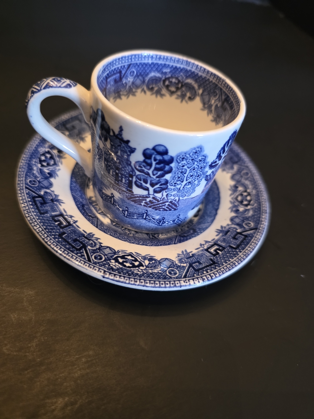 Vintage Midwinter “Willow” Blue & White Teacup & Saucer | English Transferware